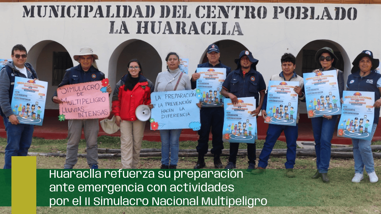 Huaraclla refuerza su preparación ante emergencia con actividades por el II Simulacro Nacional Multipeligro