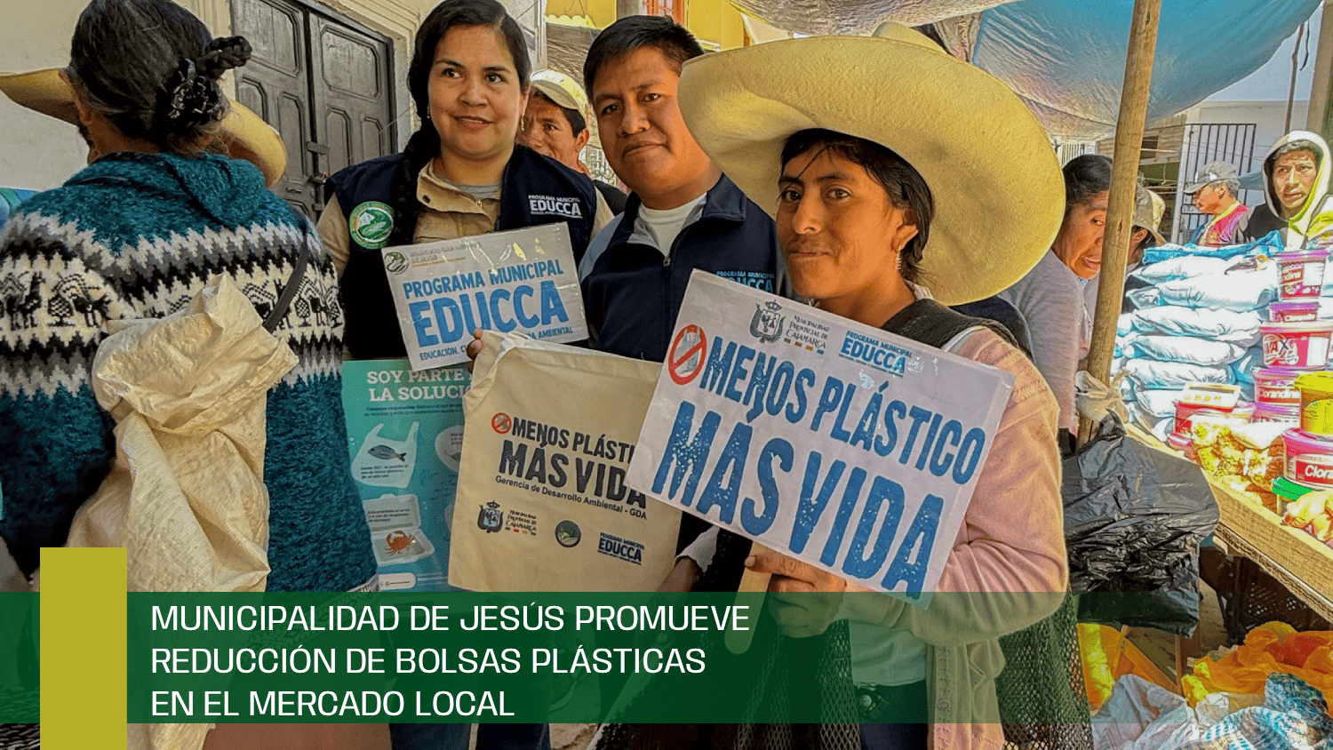 Municipalidad de Jesús promueve reducción de bolsas plásticas en el Mercado Local