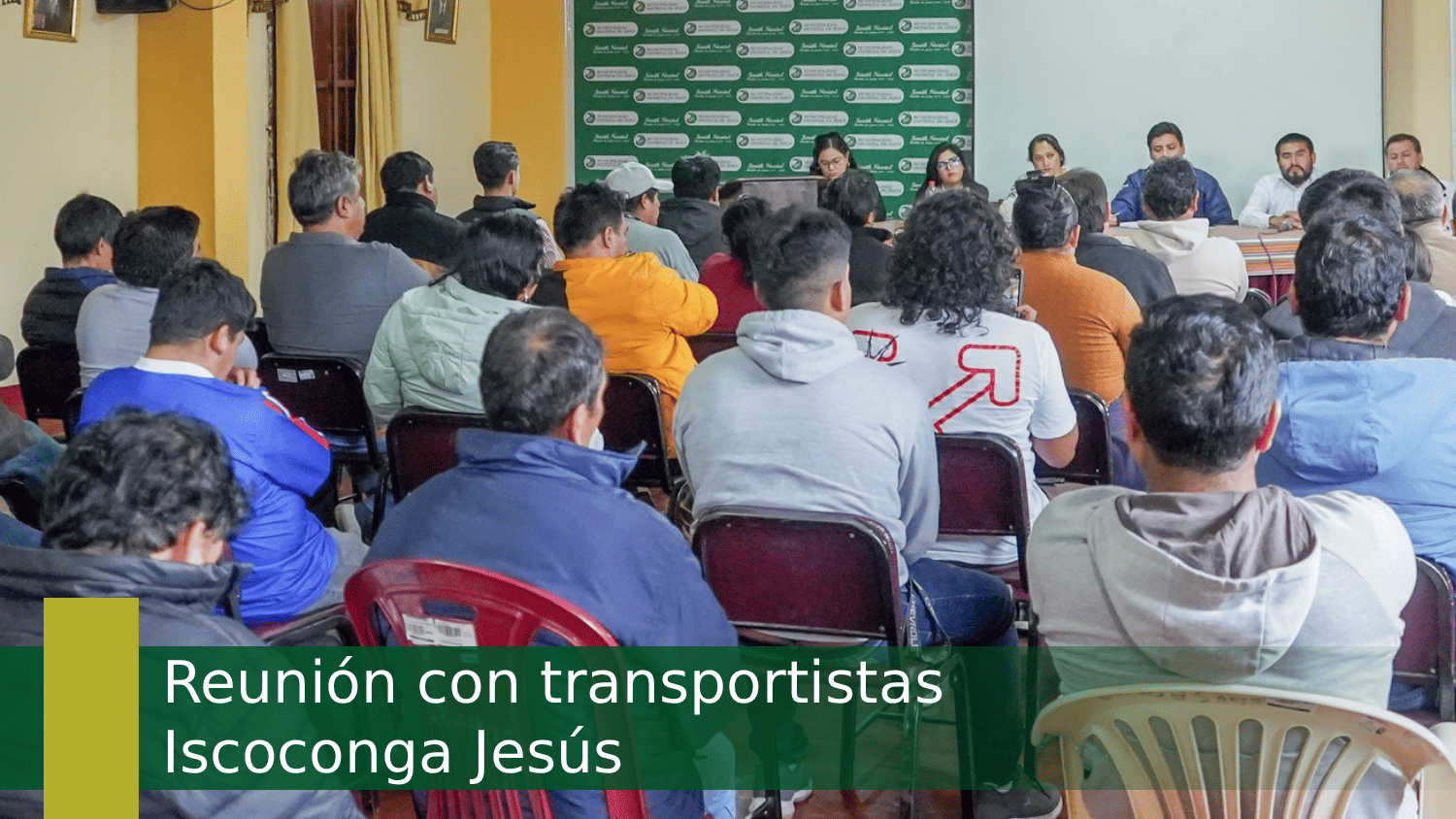 Reunión con transportistas Iscoconga Jesús